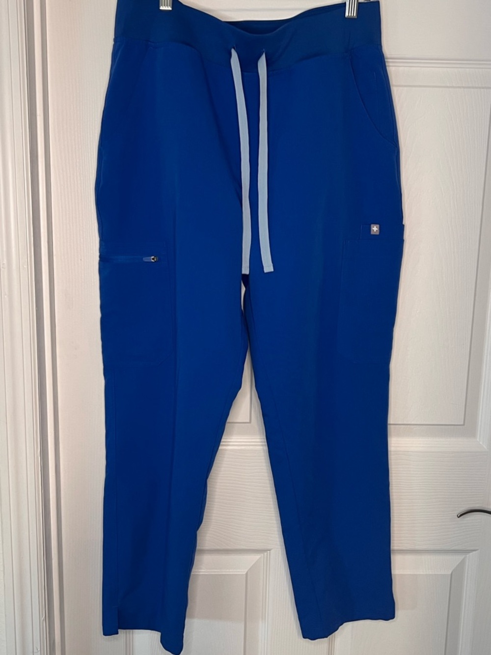 Figs Yola High-Rise Slim Scrub Pant in Royal Blue